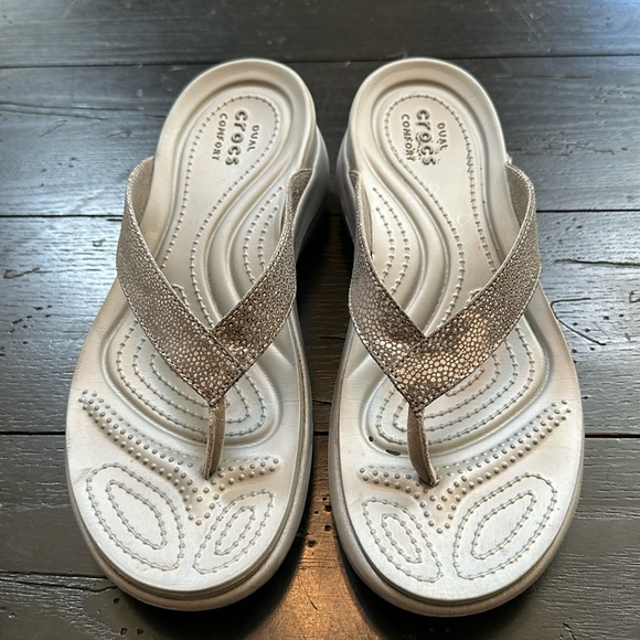 CROCS Shoes - Crocs Silver Dual Comfort Size 9